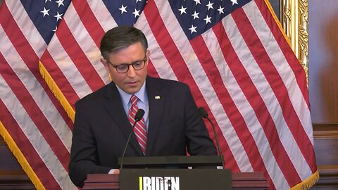 Speaker Johnson Speaks at House Republican Press Conference on Biden Impeachment Inquiry Update