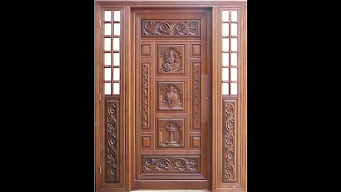 Working skill on wooden door design