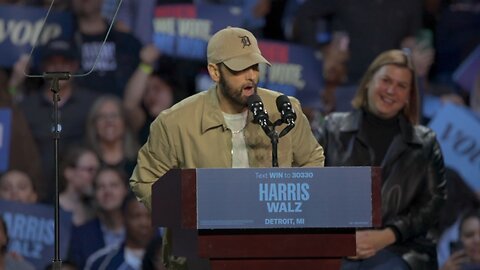 Eminem Speaks in Support of Kamala Harris, Introduces Barack Obama at Detroit Rally