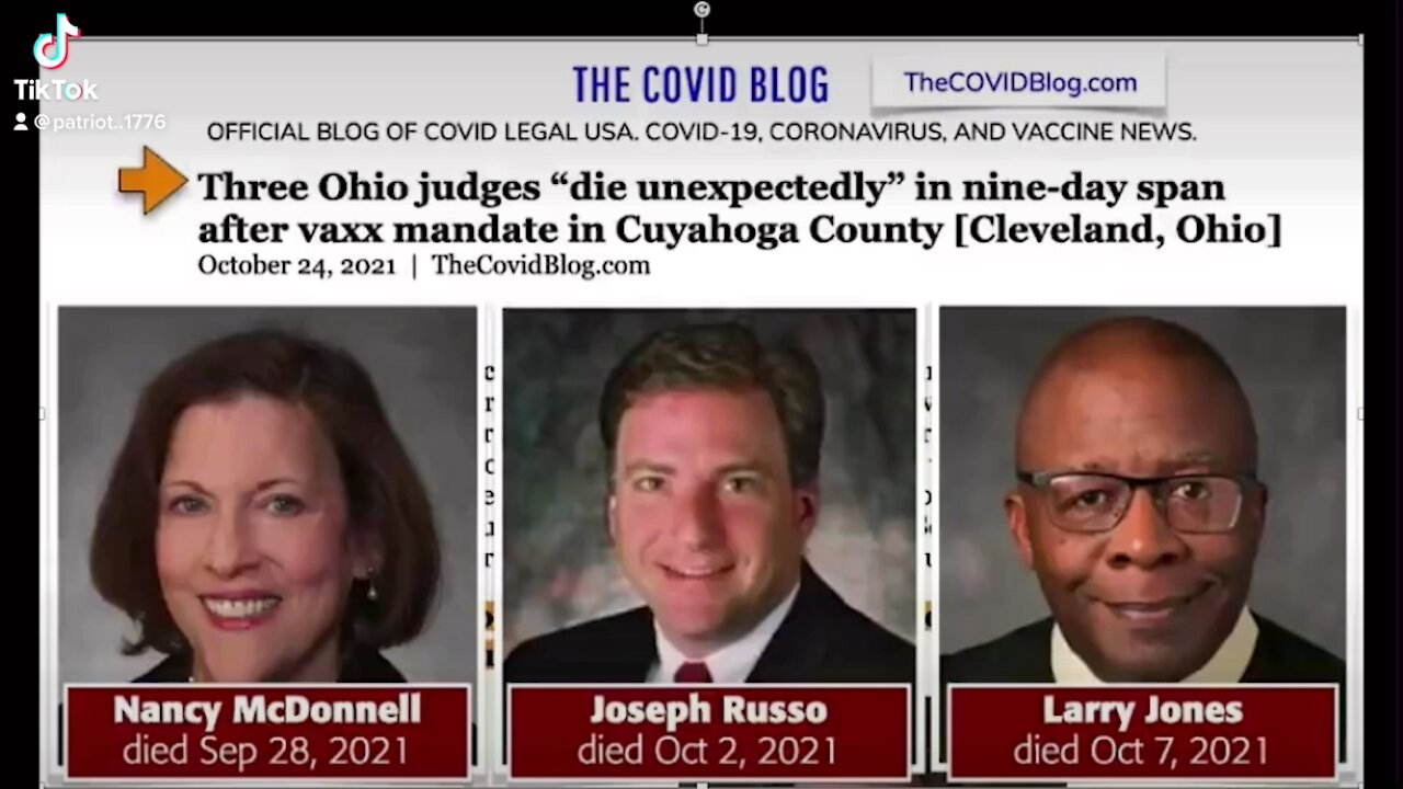 3 Ohio Judges Die From the Experimental Gene Therapy Injection