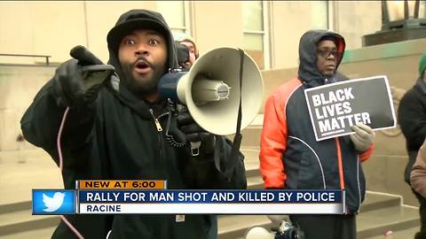 Residents rally for Racine man shot by police