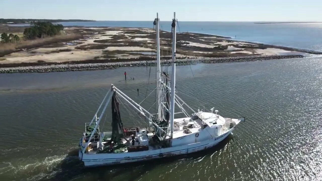 Master Andrew Shrimp Boat in Bayou La Batre, AL. heading out.