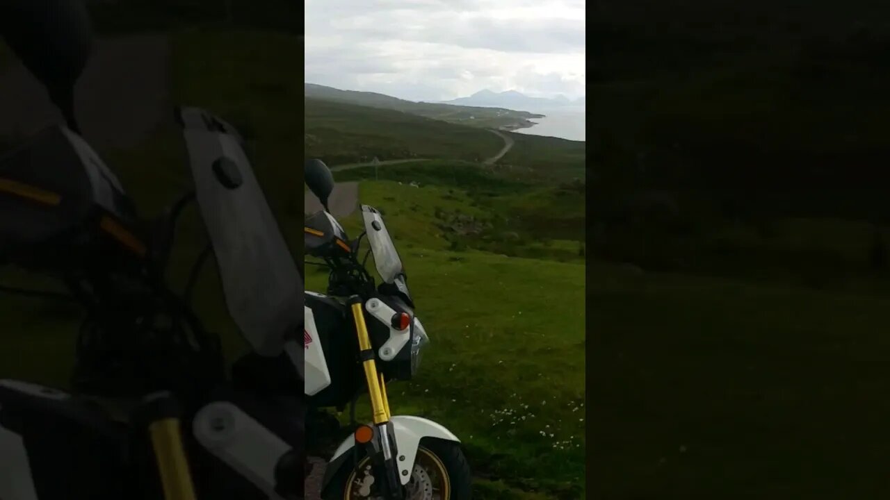 Honda Grom at Cuaig view point Scotland