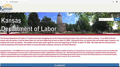 Kansas Department of Labor continues to struggle with influx of unemployment claims