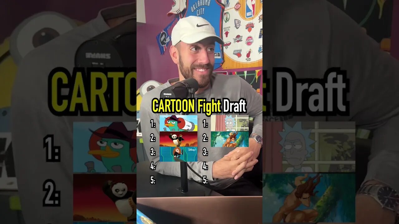 The CARTOON FIGHT Draft!! Which Team Is Beating Who? #shorts #cartoon #drafts #fight #podcast