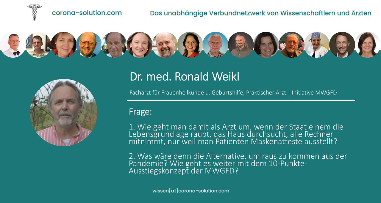 Corona-Solution im Interview mit Dr. med. Ronald Weikl am 04.03.2022