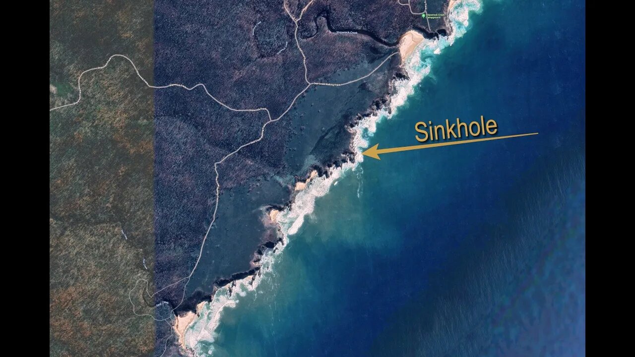 Sinkhole Shipwreck Creek 26 September 2022 4k drone