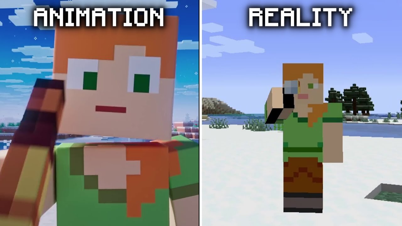 Minecraft: Animation vs. Reality