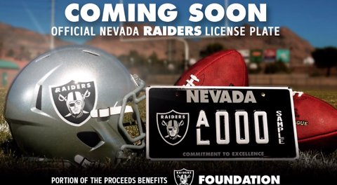 The Raiders are coming! But the license plate will get here first