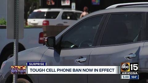 Distracted driving law now in effect in Surprise