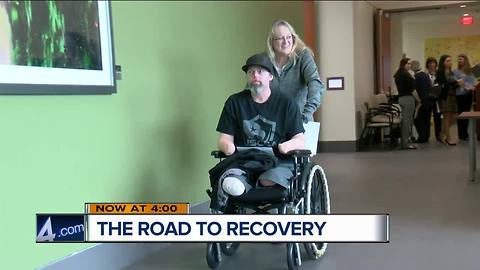 West Bend man who lost limbs due to dog lick continues recovery, remains positive