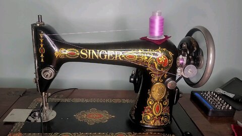 1910 Singer Winding The Bobbin