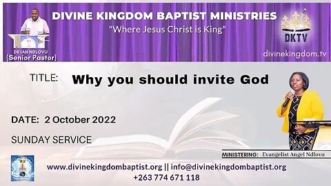 Why you should invite God by Evangelist Angel Ndlovu (02/10/2022)