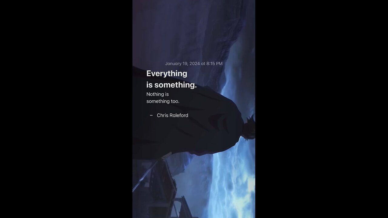 Nothing is something too - Chris Raleford