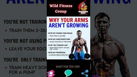 🔥Why your arms are not growing🔥#shorts🔥#wildfitnessgroup🔥7 November 2022🔥