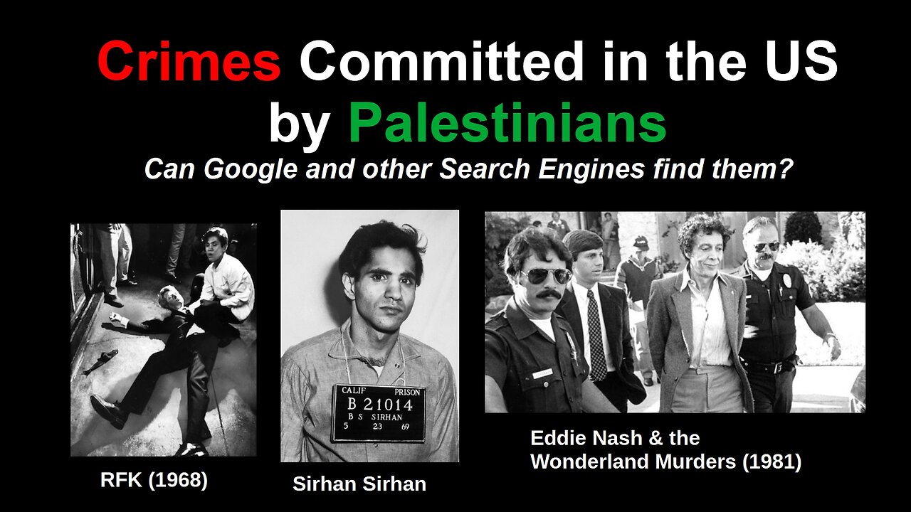 Crimes Committed in the US by Palestinians: Can Google and other Search Engines find them?