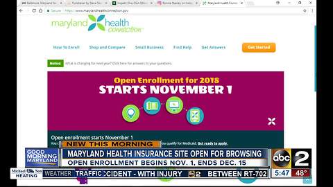 Maryland Health Exchange opens online portal