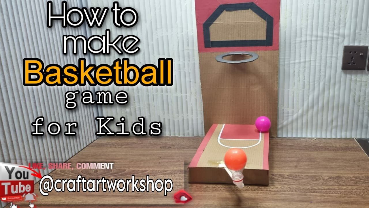 diy - basketball toy - Easy way to basketball baby toy with cardboard