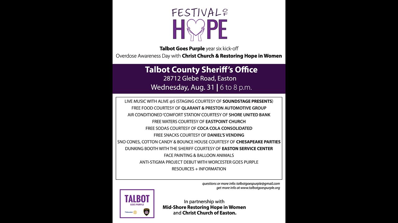 American Conversations - Sheriff Joe Gamble Talbot County, MD - Talbot Goes Purple