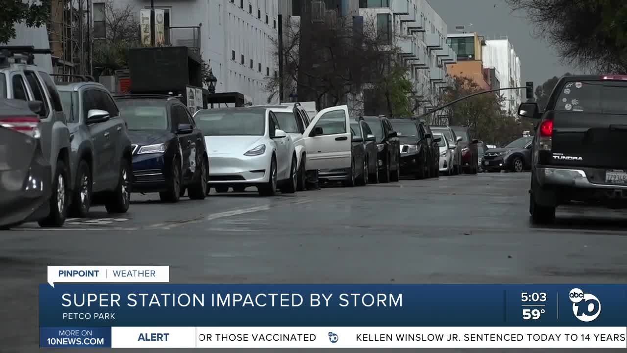 Petco Park vaccination site impacted by storm