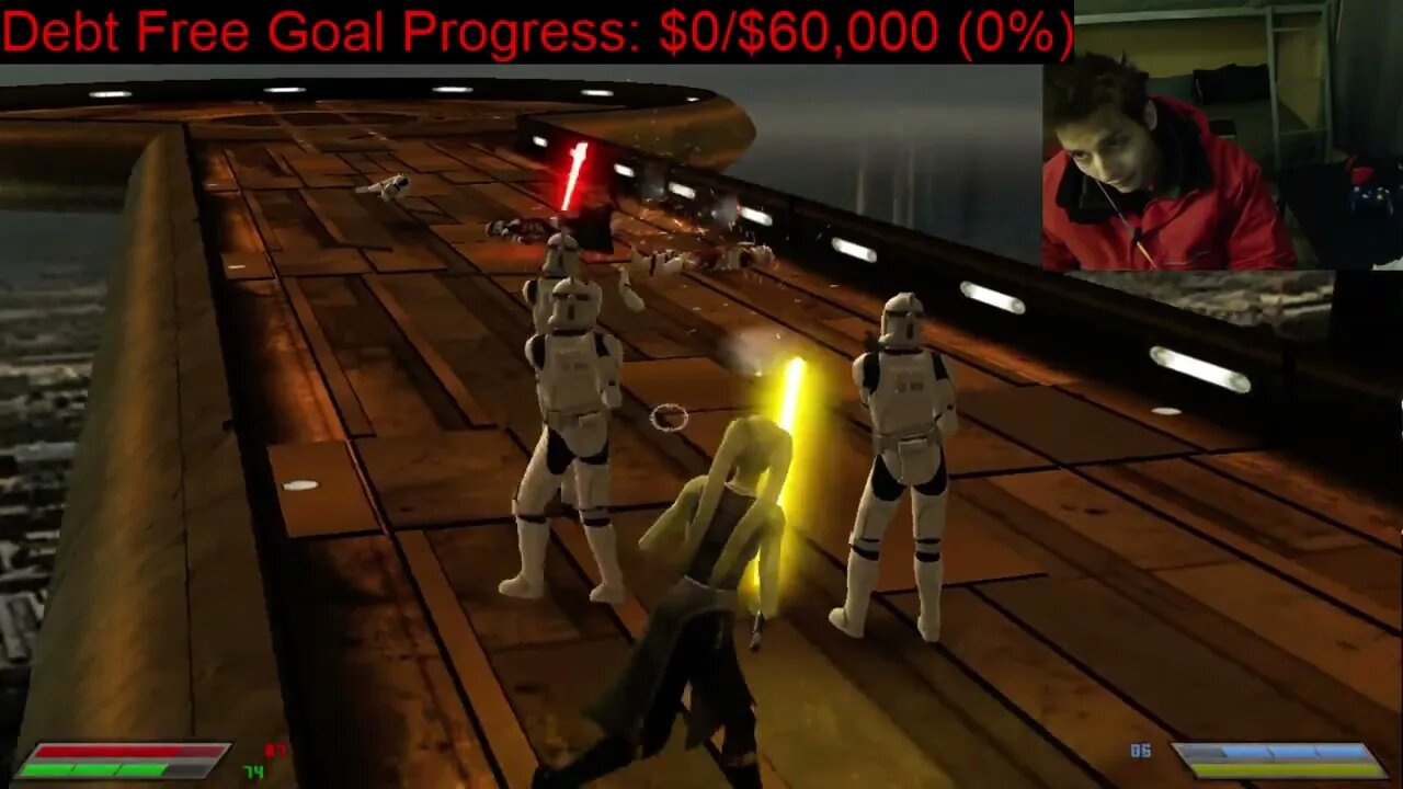 Clone Troopers VS Starkiller In A Battle With Live Commentary In Star Wars Jedi Knight Jedi Academy