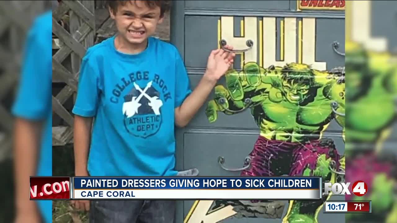 Cape Coral Woman paints dressers for sick children