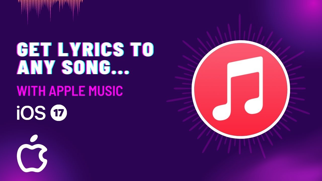 How to Get Lyrics for ANY SONG on Apple Music With iOS 17 - Apple Music Tutorial