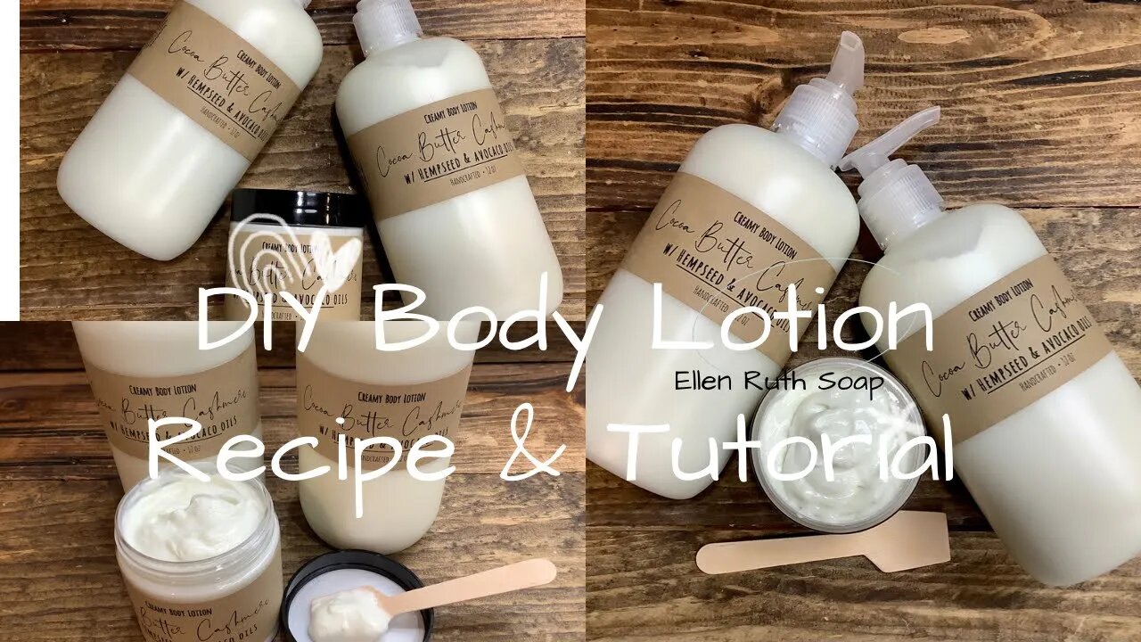 DIY 🎁 Simple & Easy Body Lotion Recipe + How to Calculate Fragrance Oil Load | Ellen Ruth Soap