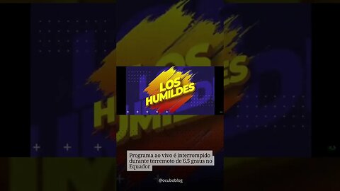 Programa ao vivo é interrompido durante terremoto de 6,5 graus no Equador