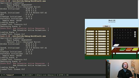 No Game Engine Game Dev: Word Sleuth 063: Putting letter blocks on the Bookshelf
