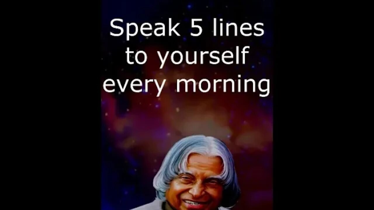 Speak 5 lines to yourself every morning #shorts #motivation # quotes #abdulkalam #viral #trending