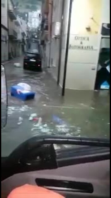 Extreme flooding in Southern Italian town