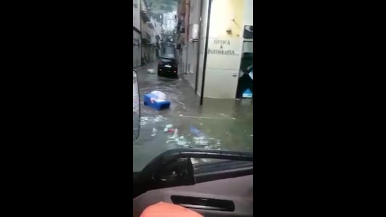 Extreme flooding in Southern Italian town