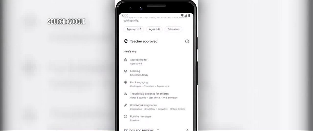 Google adds tab of teacher-approved apps for kids
