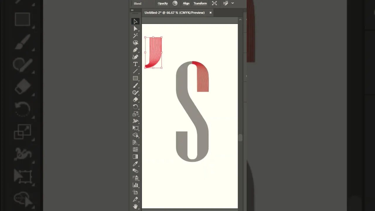 Create line effect in adobe illustrator #shorts #adobe #illustrator #typography