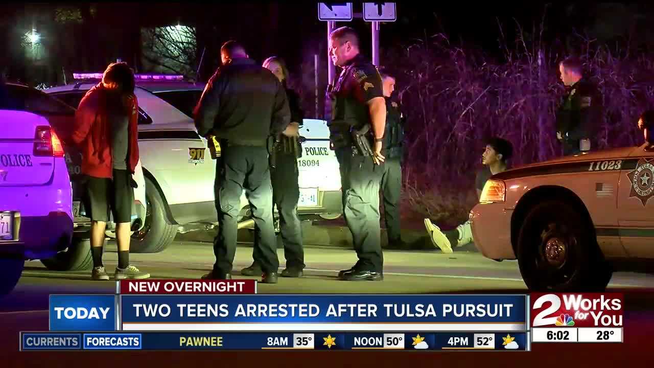 Two teens arrested after TPD pursuit