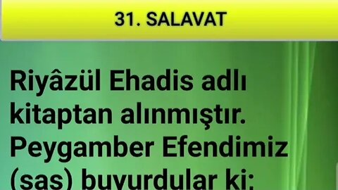 SALAVAT-I ŞERİFELER (31. SALAVAT -sesli)