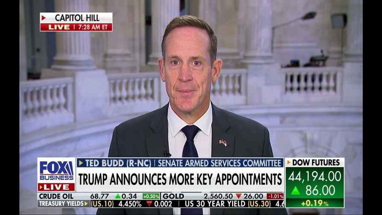 Sen. Budd to Newsmax Trump 'Deserves Cabinet Loyal to His Agenda'