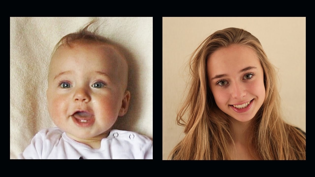 Portrait of Lotte, 0 to 16 years in 4 ? minutes.