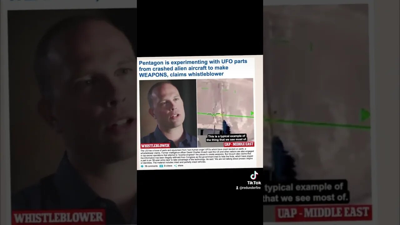 WHISTLE BLOWER EXPOSES PENTAGON UTILIZING UFOS FOR NEW TECH
