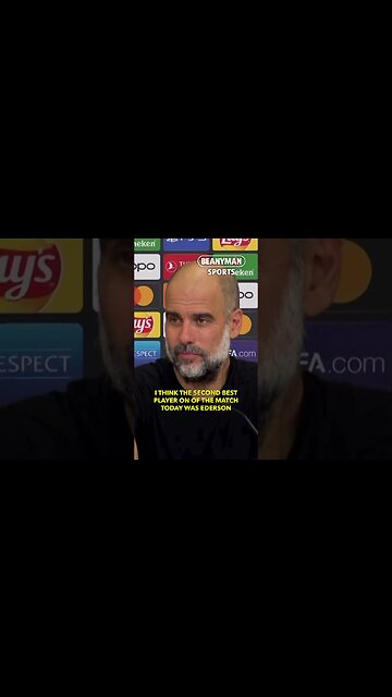 Pep Guardiola was not in the mood to smile after Super Cup win 👀