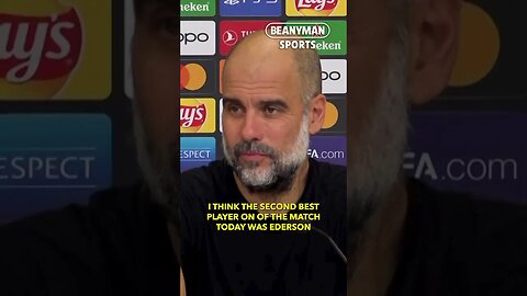 Pep Guardiola was not in the mood to smile after Super Cup win 👀