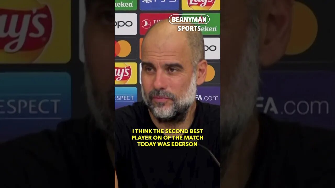 Pep Guardiola was not in the mood to smile after Super Cup win 👀