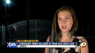 Stranger tries to lure 12-year-old into car