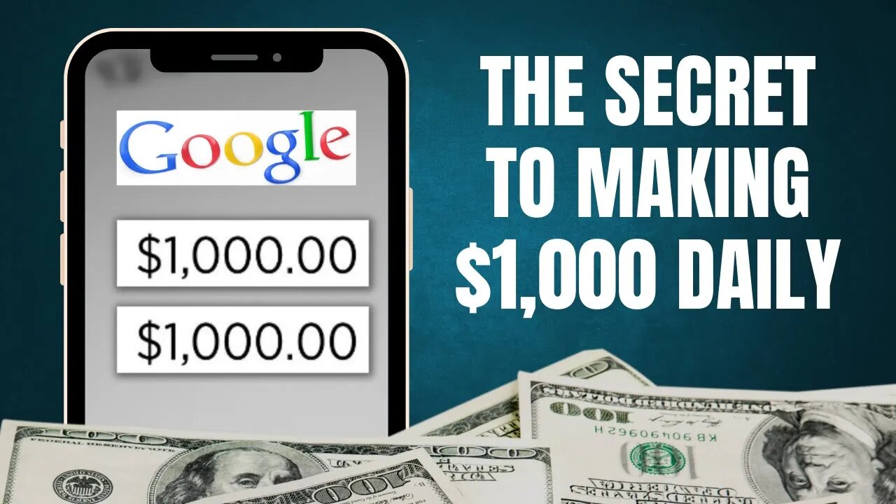 $1,000 PER DAY USING THIS FREE GOOGLE TRICK! (Make Money Online 2023)