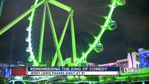 Las Vegas High Roller turns green for Jerry Lewis