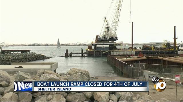 Crews make progress on Shelter Island launch ramp