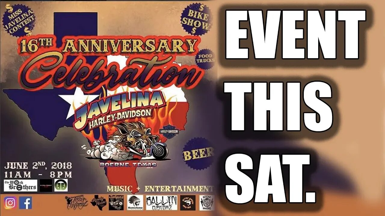 EVENT ANNOUNCEMENT - Javelina Harley Anniversary Party Sat June 2nd