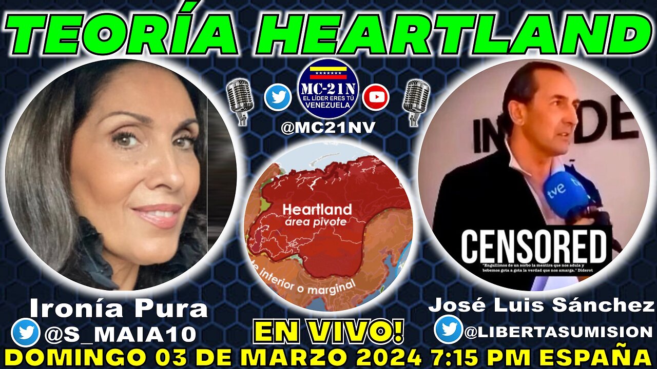 TEORÍA HEARTLAND/Eurasia: nueva Guerra Fría o tercera Guerra Mundial?🚨EN VIVO!🎙️​ ENTRA y PARTICIPA🚨