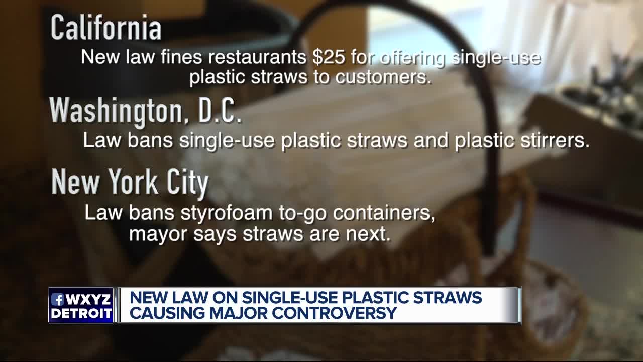 New law on single-use plastic straws causes a major controversy